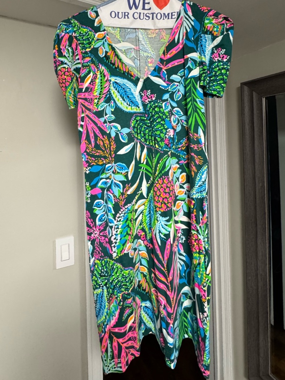 Lilly Pulitzer Multicolor Floral Tropical Top in Teal and Pink